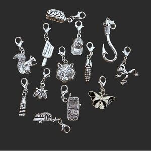 Camping Charm Collection in Silver Tones